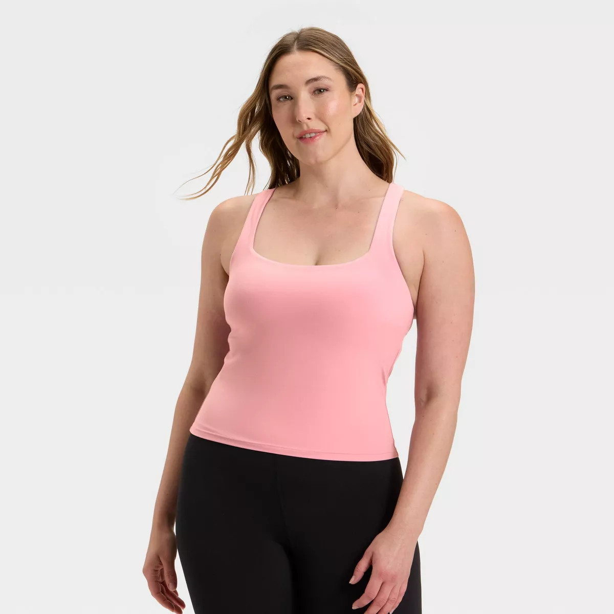 Women's Everyday Soft Square Neck Support Tank Top - All In Motion™ | Target