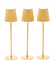 3pk 11in Mini Fluted Task Rechargeable Lamps | Lighting | Marshalls | Marshalls