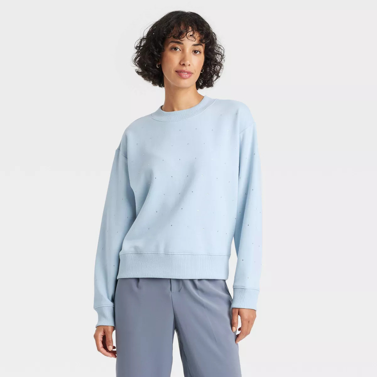 Women's Rhinestone Sweatshirt - A New Day™ | Target
