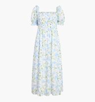 The Scarlett Midi Nap Dress - Blue Peony Bouquet | Hill House Home