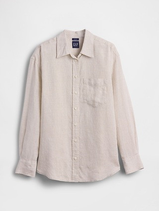 100% Linen Oversized Shirt | Gap (CA)