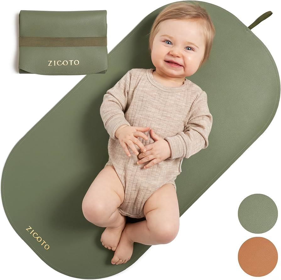 Beautiful Baby Diaper Changing Mat Made of Vegan Leather - Soft and Easy to Wipe Changing Pad for... | Amazon (US)