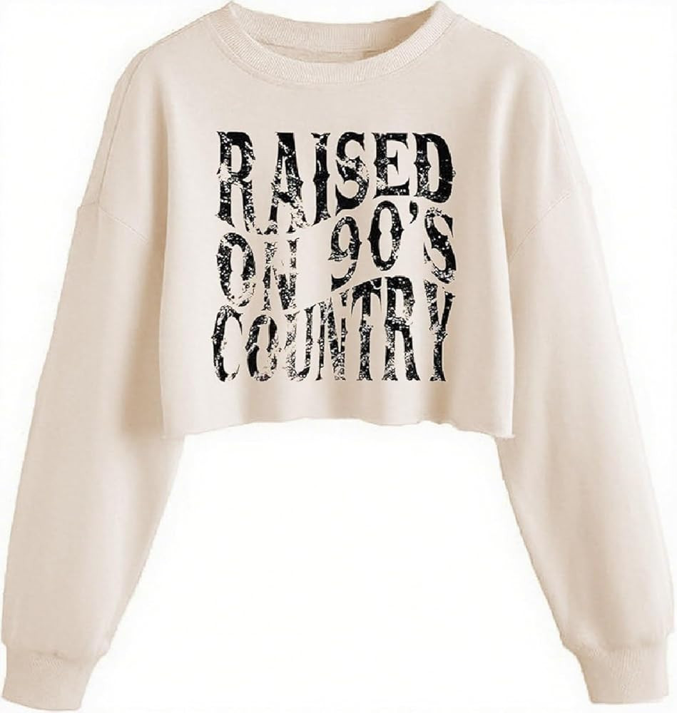 Women's Crop Sweatshirt Funny Graphic Lantern Long Sleeve Pullover Holiday Casual Tops | Amazon (US)