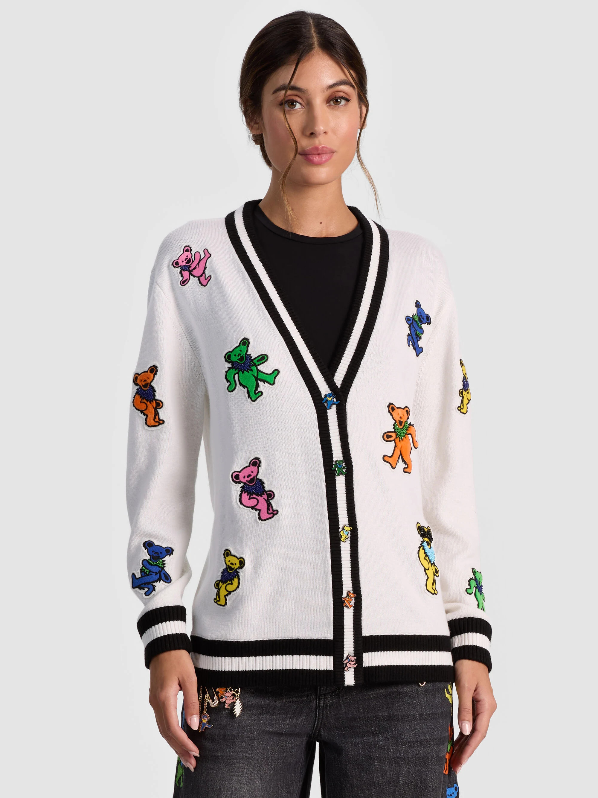 A+O X GRATEFUL DEAD BRADFORD CARDIGAN | Alice + Olivia