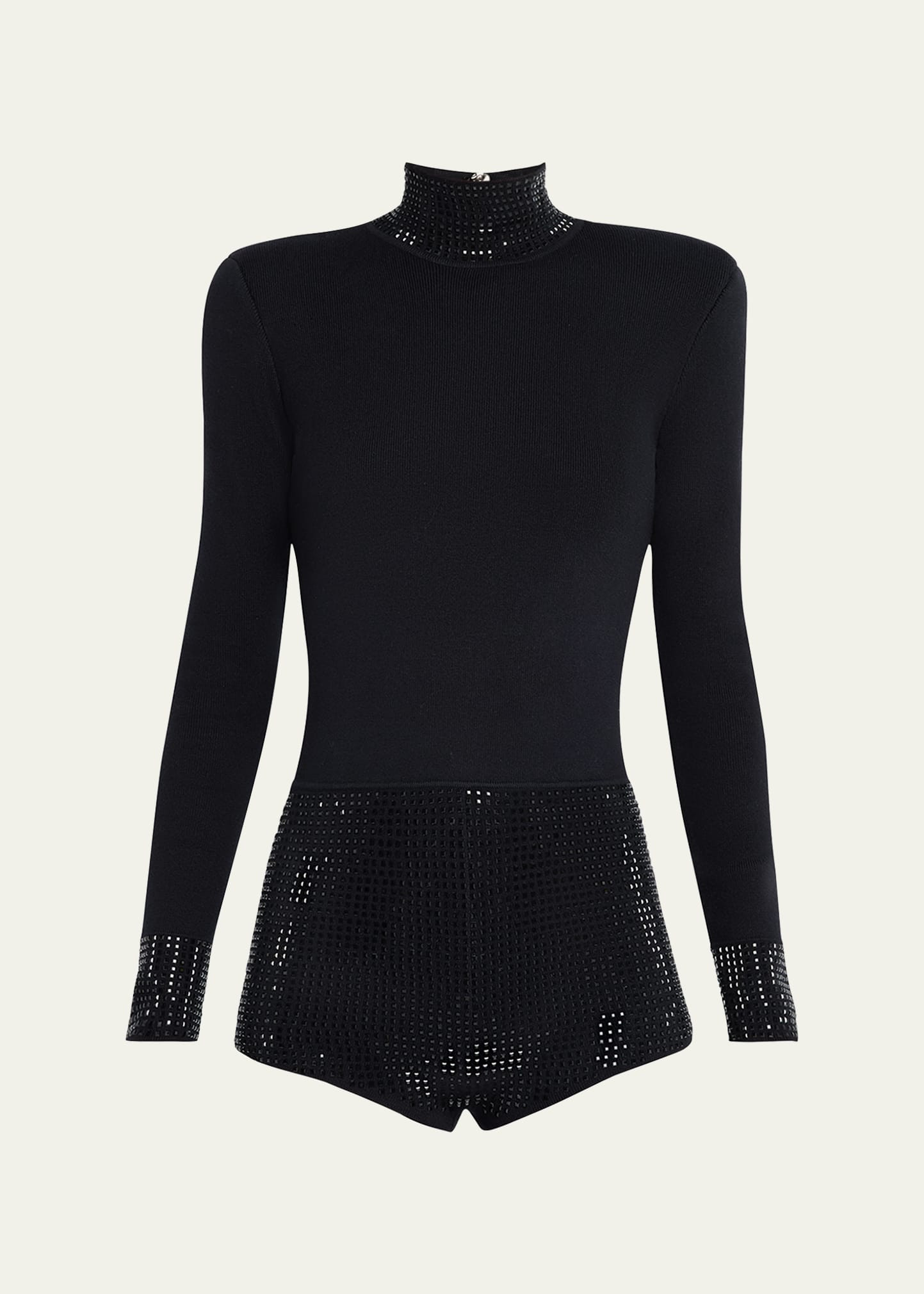 Retrofete Bethanie Rhinestone Turtleneck Romper | Bergdorf Goodman