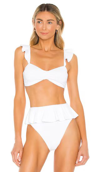 Poppy Bikini Top in White | Revolve Clothing (Global)