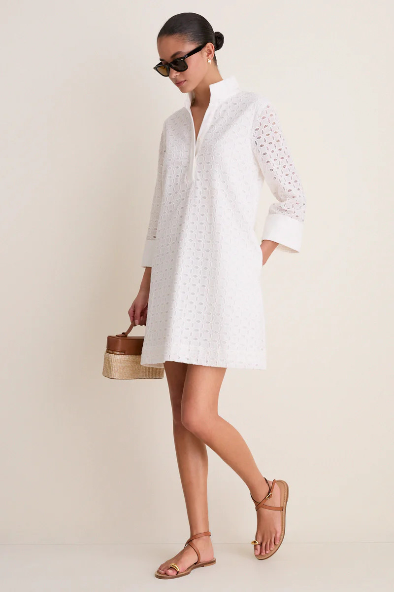 White Eyelet Megan Dress | Tuckernuck (US)