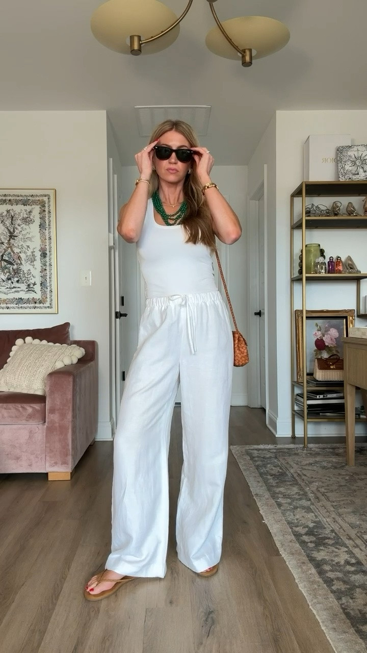 White tank + white linen pants! Tank: runs TTS, wearing size small Linen pants: run TTS, wearing size small #LTKootd #LTKgrwm
#LTKSeasonal