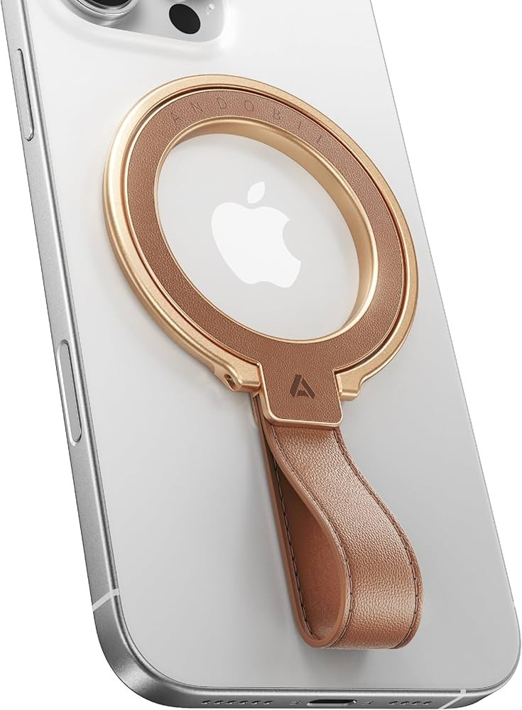 andobil[2025 Premium Leather]Magnetic Phone Grip for MagSafe[Unrivaled Stability]Adjustable Phone... | Amazon (US)