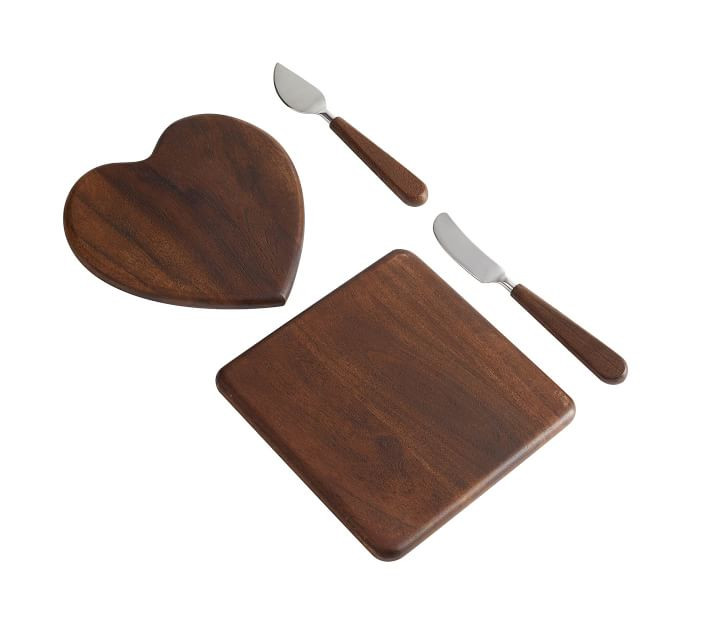 Chateau Wood Cheese Board for 2 Gift Set, Social Distance Edition | Pottery Barn (US)