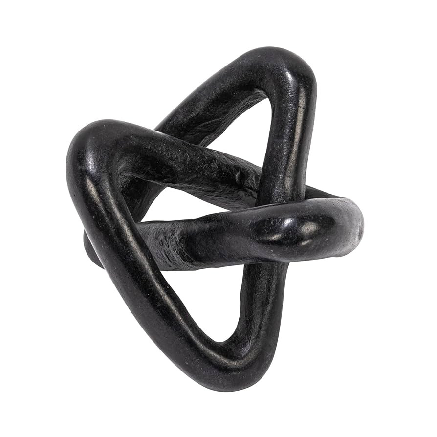 Creative Co-Op Modern Decorative Marble Link Knot, Black | Amazon (US)