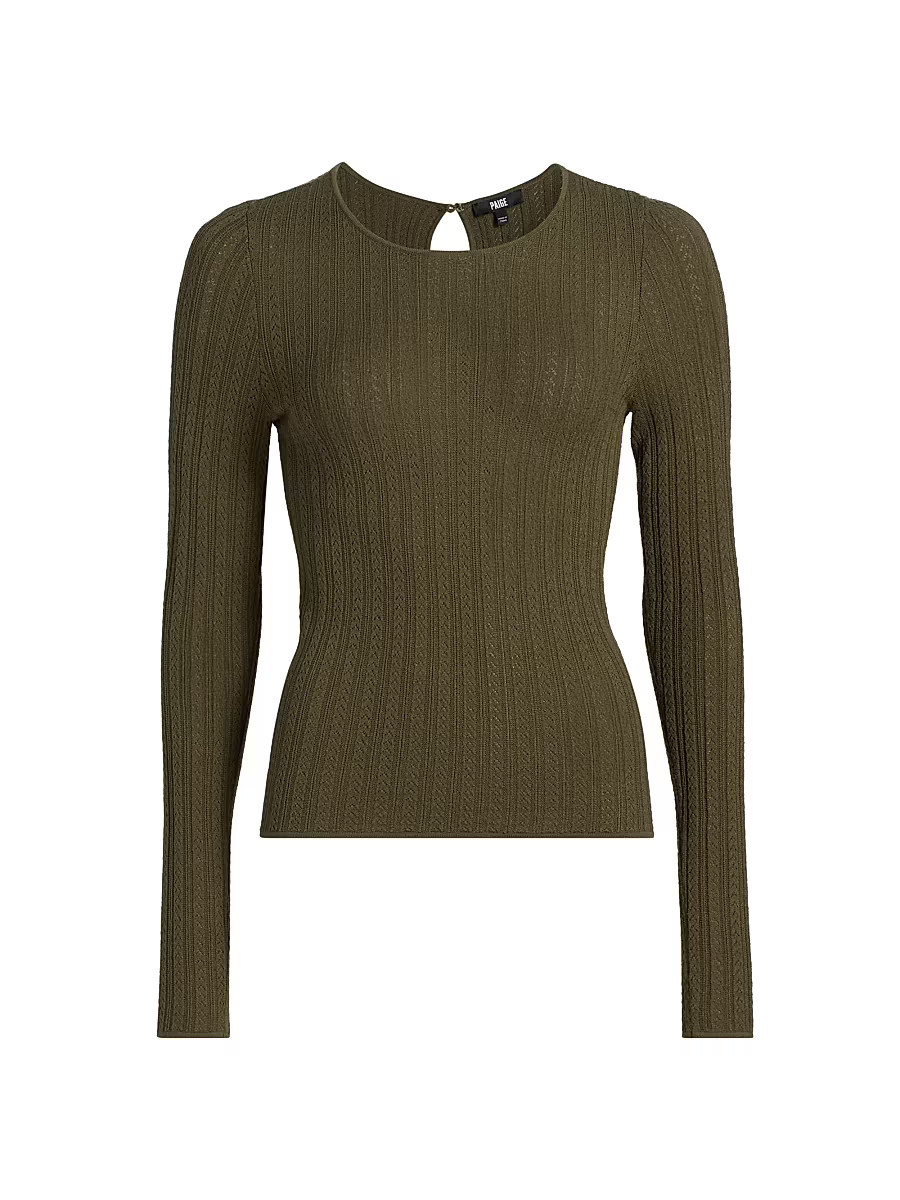 Women's Alis Knit Round Neck Top - Dark Army - Size Large | Saks Fifth Avenue