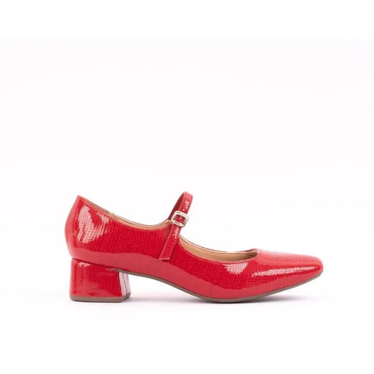 Sapato Boneca Salto Bloco 4cm Croco Sintético CBK - Vermelho | Zattini | Zattini (BR)