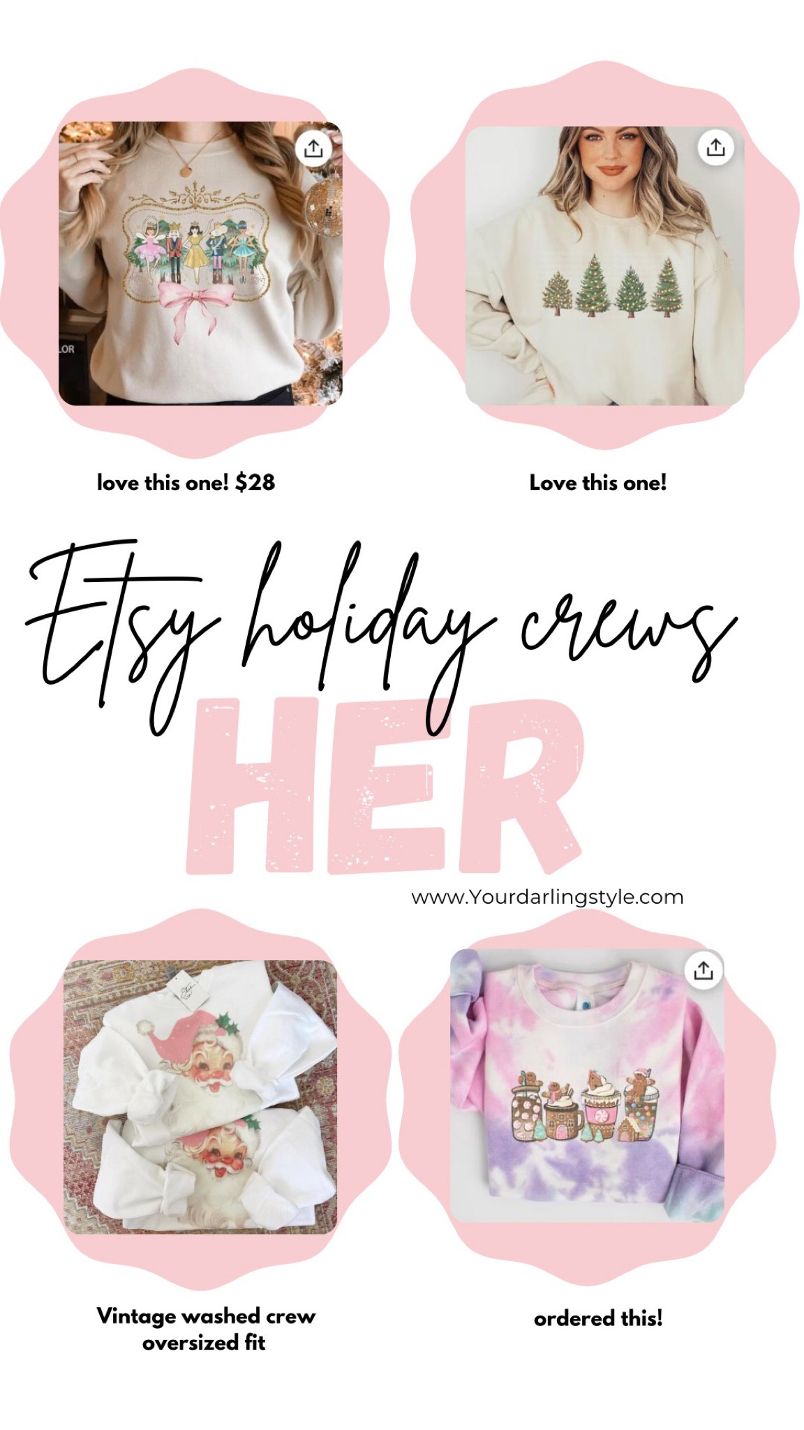 The cutest holiday crews under $40! 

#LTKHoliday #LTKunder50 #LTKSeasonal