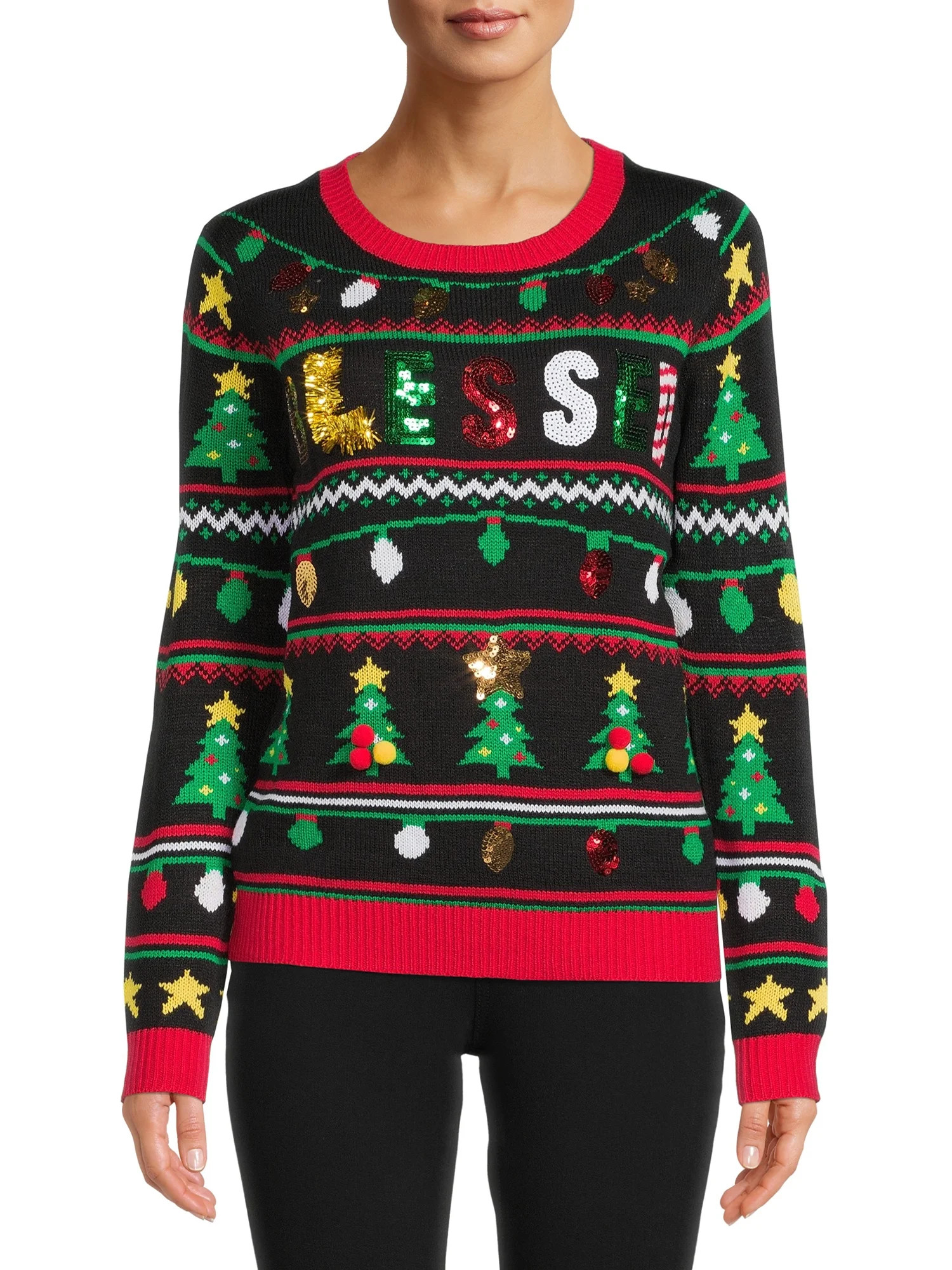 No Boundaries Juniors’ Christmas Sweater | Walmart (US)