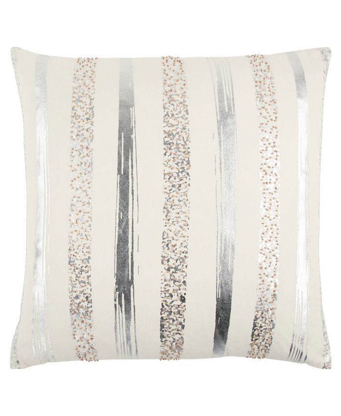 Rizzy Home Striped Polyester Filled Decorative Pillow, 20 | Macys (US)
