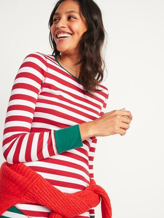 Printed Thermal-Knit Long-Sleeve Tee for Women | Old Navy (US)