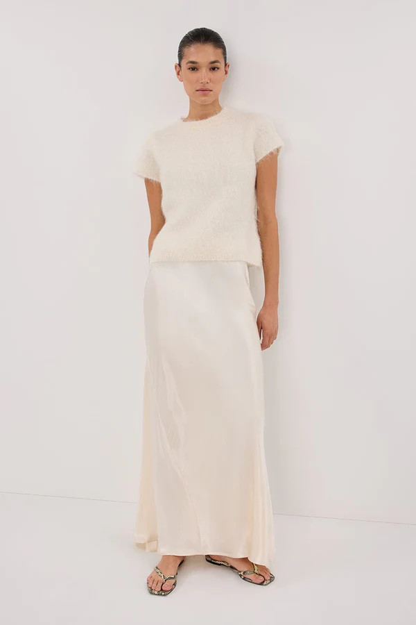 CHARLI CREAM SATIN MAXI SKIRT | DISSH