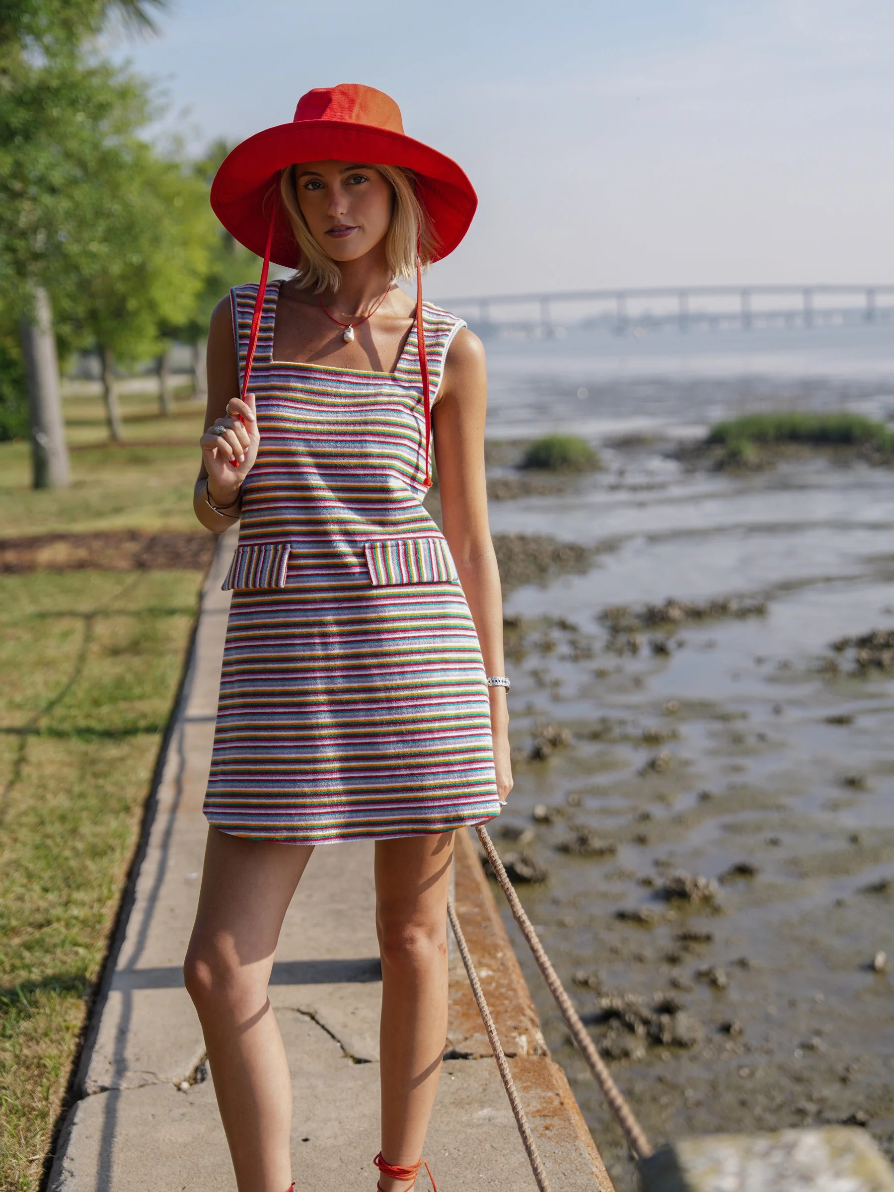 The Lola Set- Tropical Terry Stripe | Darling Loungewear