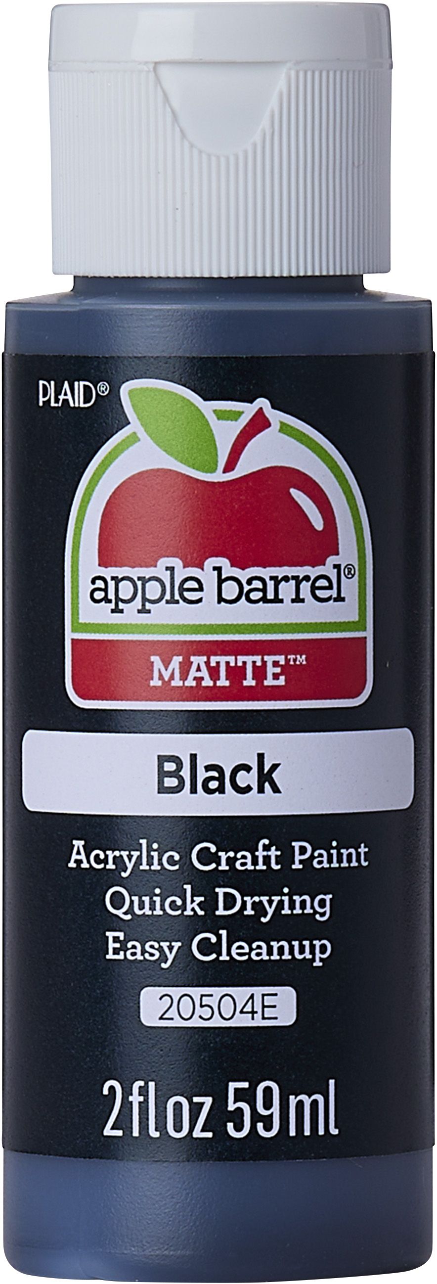 Apple Barrel Acrylic Craft Paint, Matte Finish, Black, 2 fl oz | Walmart (US)