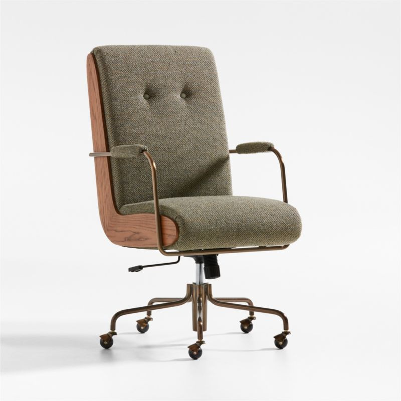 Ellison Green Woven High-Back Office Chair + Reviews | Crate & Barrel | Crate & Barrel