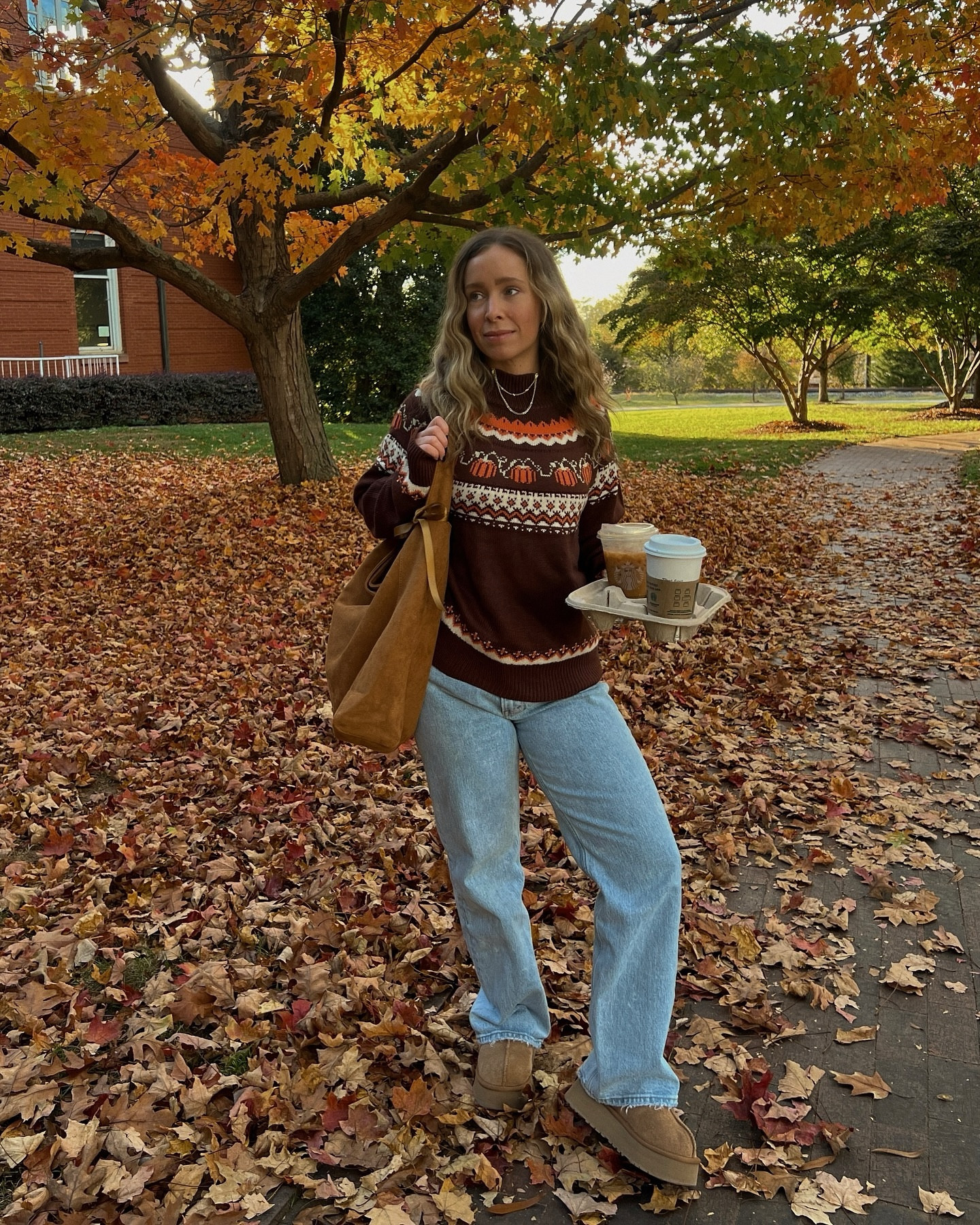 Peak fall 🍁🍎🍯🍂✨

#ootd #ootdshare #petitefashion #casualstyle #neutraloutfit #fallfashion #cozyseason #cozyoutfit #uggseason
Fall fashion, fall outfit idea, cozy outfit, petite style, petite denim, Ugg outfit, neutral outfit, outfit of the day, Pinterest outfit, minimal outfit, pumpkin sweater

#LTKSeasonal #LTKStyleTip