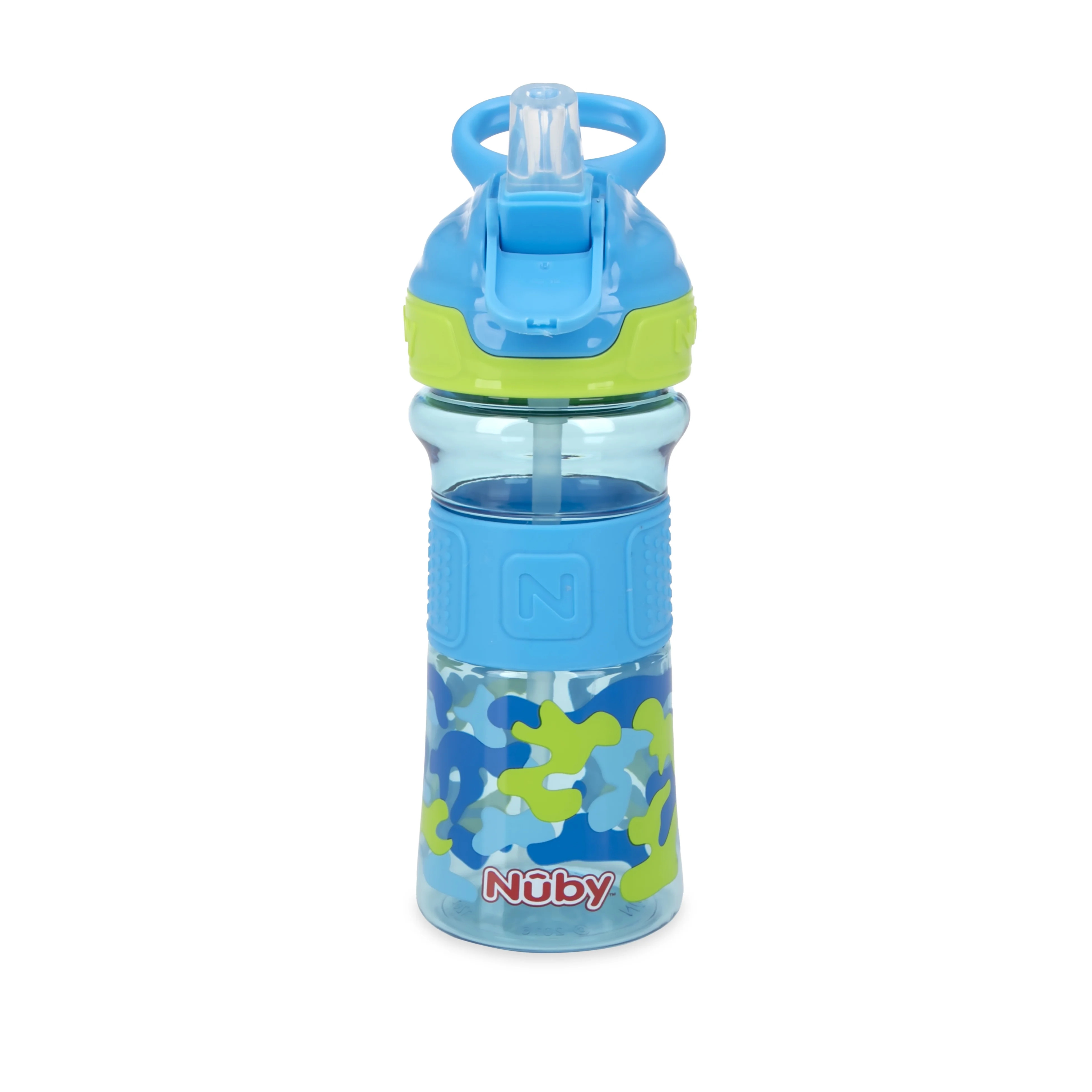 Nuby Thirsty Kids Reflex 12oz Camo Sippy Cup with Flip Straw - Walmart.com | Walmart (US)
