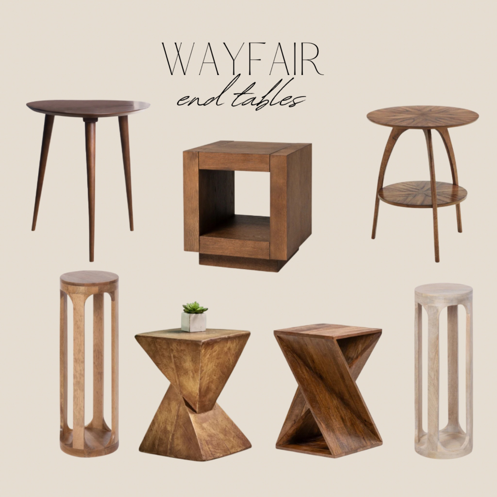 Love the earthy organic vibe of these end tables on wayfair. Affordable options especially for those on sale! 

#LTKsalealert #LTKfindsunder100 #LTKhome