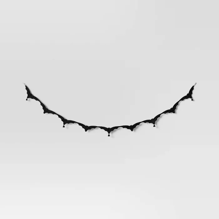 72" Felt Bat Motif Garland Black - Threshold™ | Target
