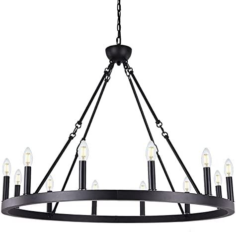 Safavieh CHA4017A Telta Oil-Rubbed Bronze 10-Light (LED Bulbs Included) Chandelier, Black | Amazon (US)