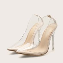 Clear Point Toe Court Heels | SHEIN