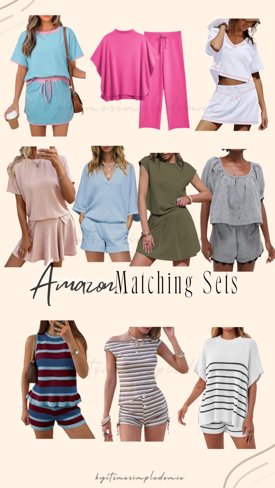 Amazon Spring → Summer 2-Piece Sets ☀️🌸
Matching sets are my favorite because they make getting dressed so easy! I found these cute & look comfy ones on Amazon. ☺️

#LTKSeasonal #LTKTravel