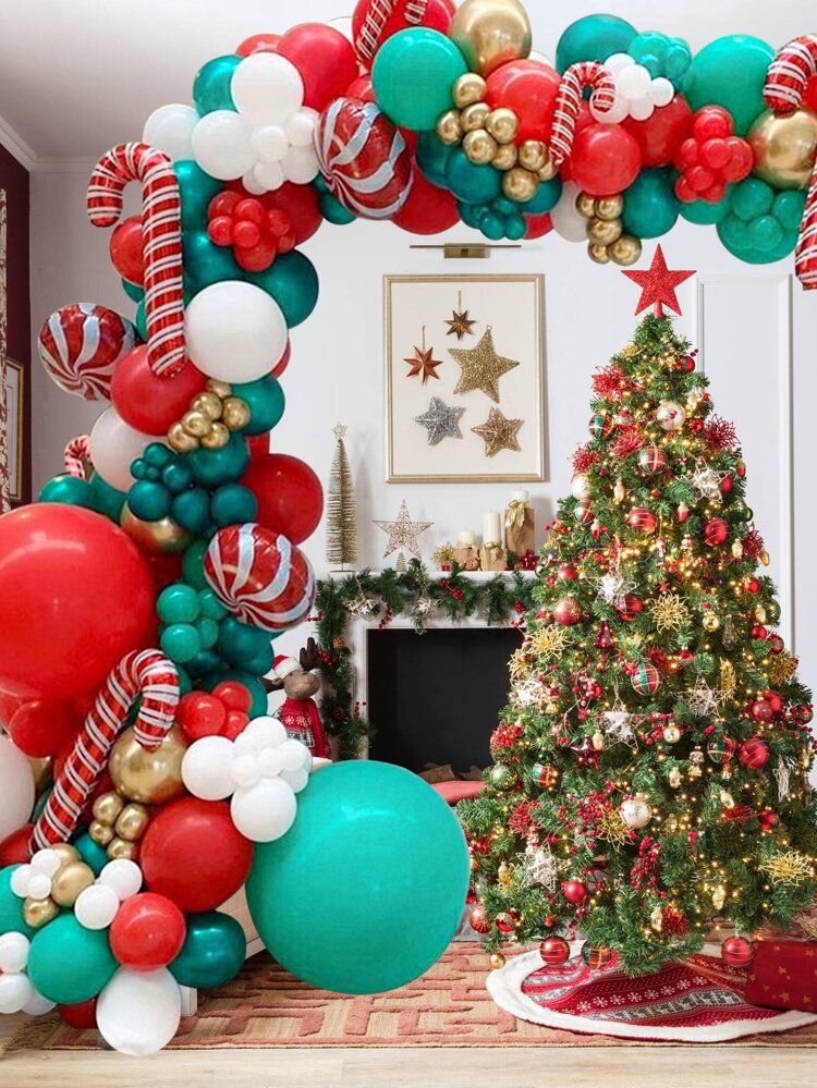 143pcs Christmas Decorative Balloon Garland | SHEIN