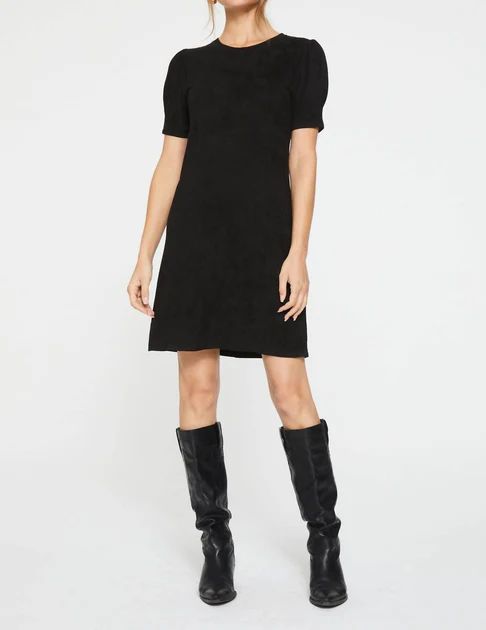Demi Suede Dress In Black | Shop Premium Outlets