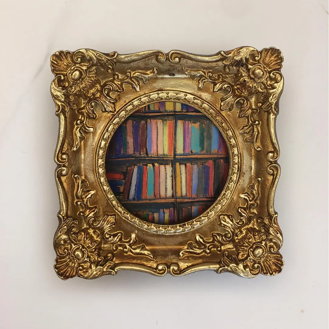 Original Hand Painted Bookshelf Art,book Mini Wall Art,book Mini Painting,bookshelf Wall Art,gift... | Etsy (US)