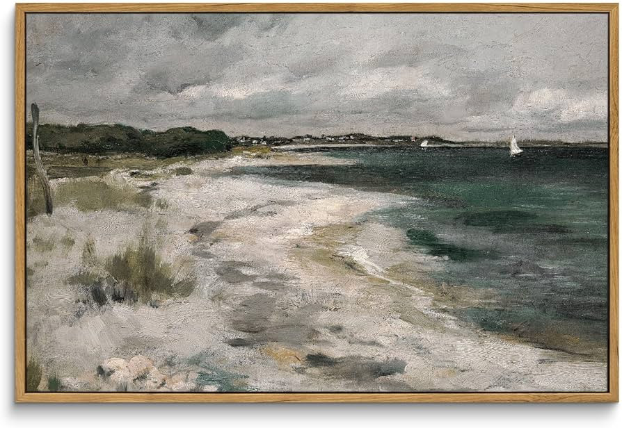 InSimSea Framed Wall Art Room Decor, 16x24in Large Scenery Clouds Coastal Seaside Wall Decor, Can... | Amazon (US)