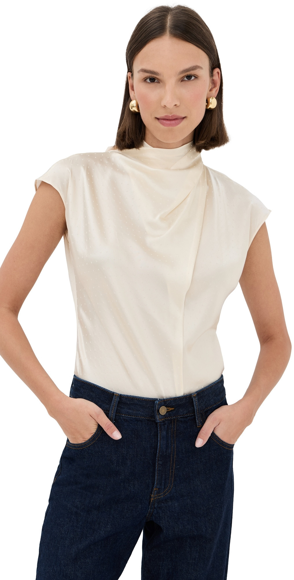 Veronica Beard Leilany Top Ecru 10 | Shopbop