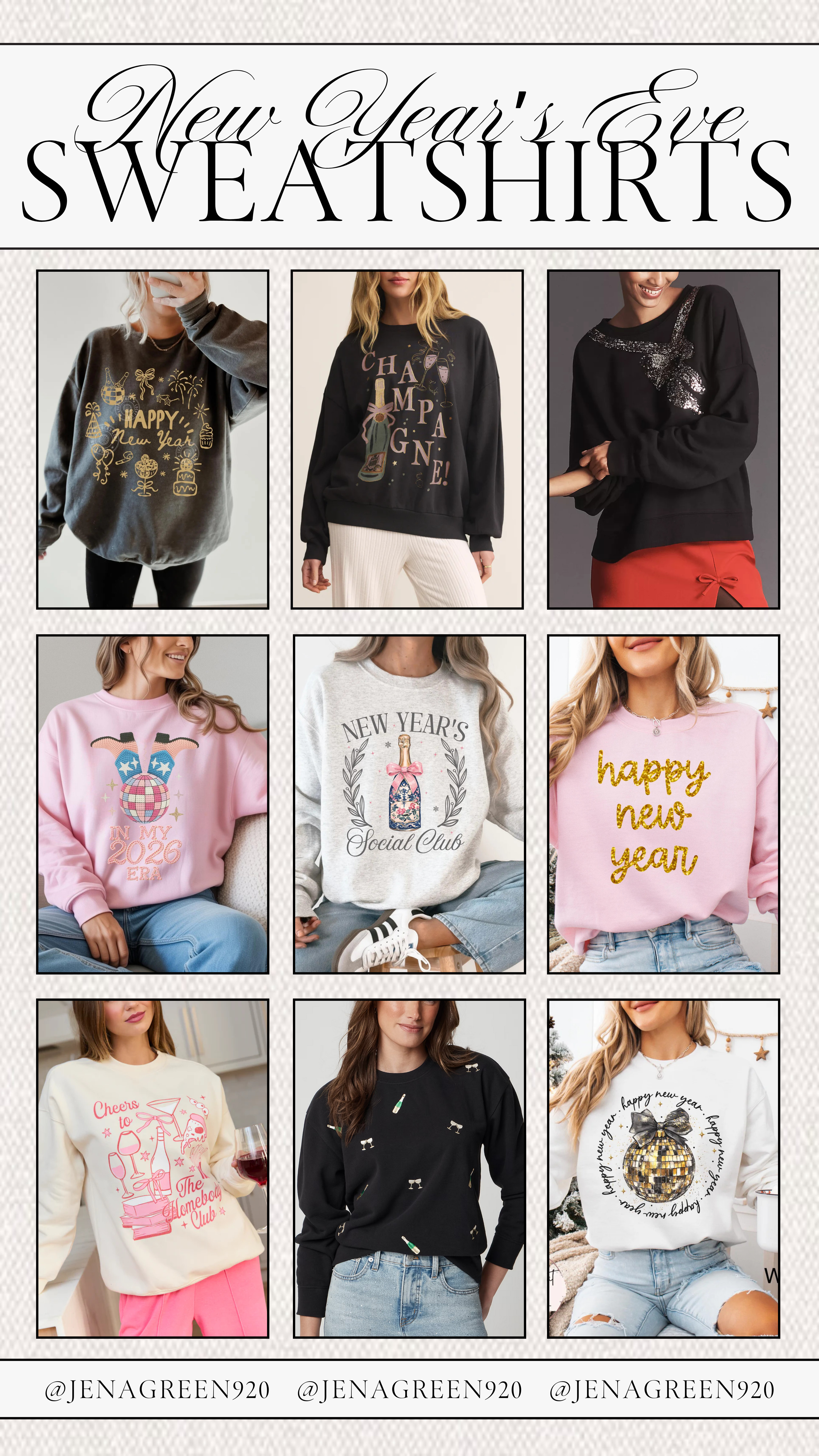 New Year's Eve Sweatshirts | Casual New Year's Eve Outfits | New Year's Eve Sweaters | New Year's Eve Pullovers 

 #LTKHoliday #LTKSeasonal #LTKFindsUnder100