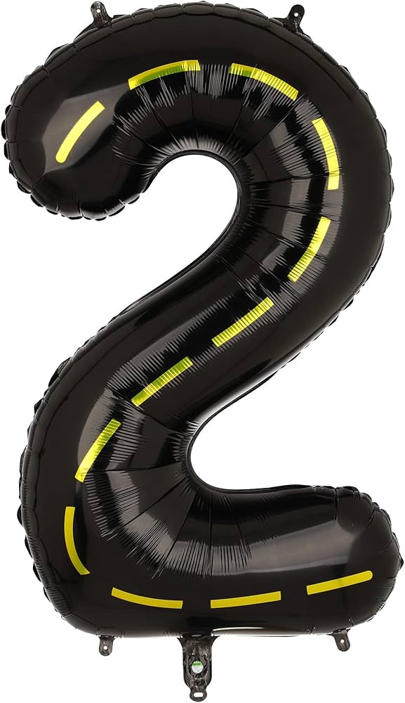 Construction Balloons 40 Inch Construction Number Balloon 2 Black Construction Truck Themed Bulld... | Amazon (US)