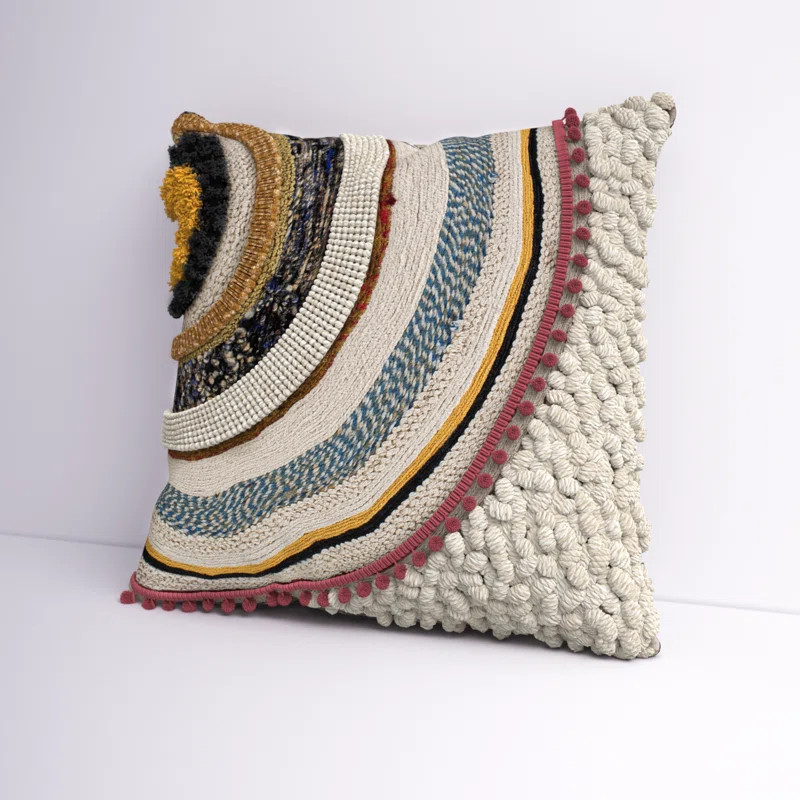 Ardrie Embroidered Cotton Blend Pillow Cover | Wayfair North America