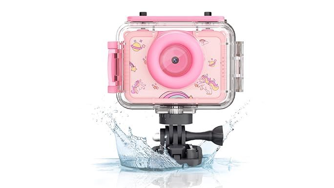 Ziegoal Kids Waterproof Camera Unicorn Christmas Birthday Gifts for Girls Age 3-12 HD Video Children | Amazon (US)