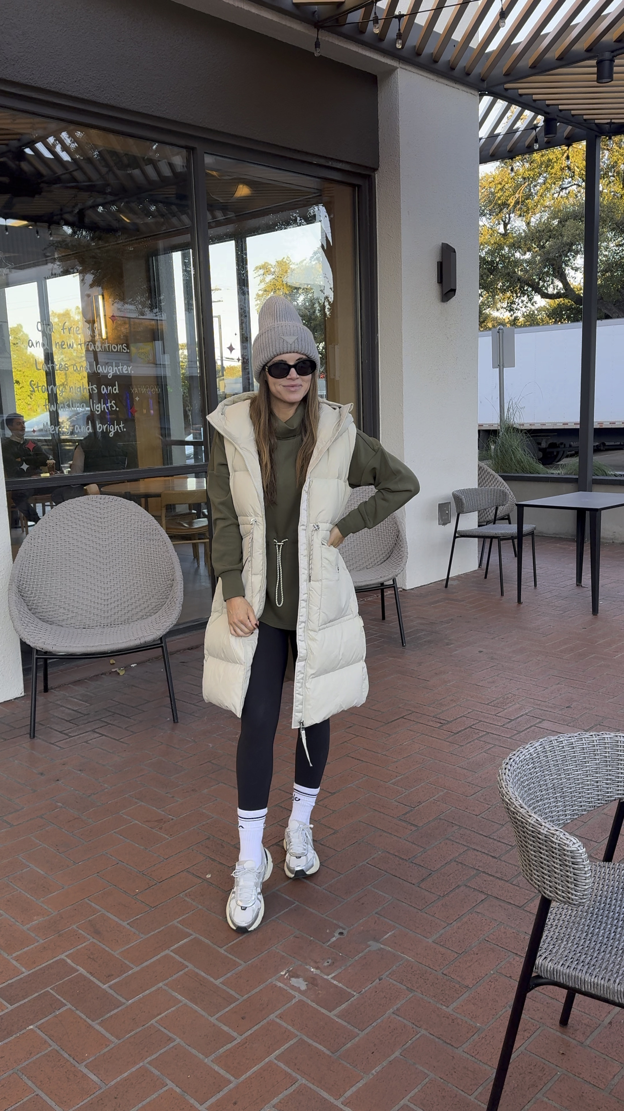 Varley walk outfit ! Love this new puffer vest - so warm! Leggings size small and sweatshirt small 

#LTKWatchNow #LTKGiftGuide