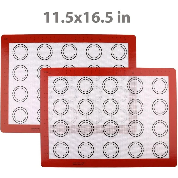 LotFancy 2 Silicone Baking Mats for Bread Making, BPA Free, Half Sheet Size 16.5 x 11.6 in | Walmart (US)