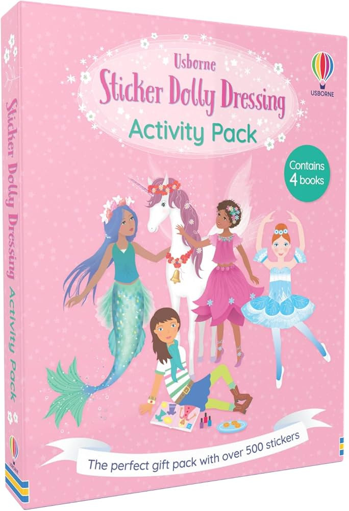 Sticker Dolly Dressing Activity Pack: Ballerinas, Best Friends, Mermaids and Uni: Boredom-Busting... | Amazon (US)