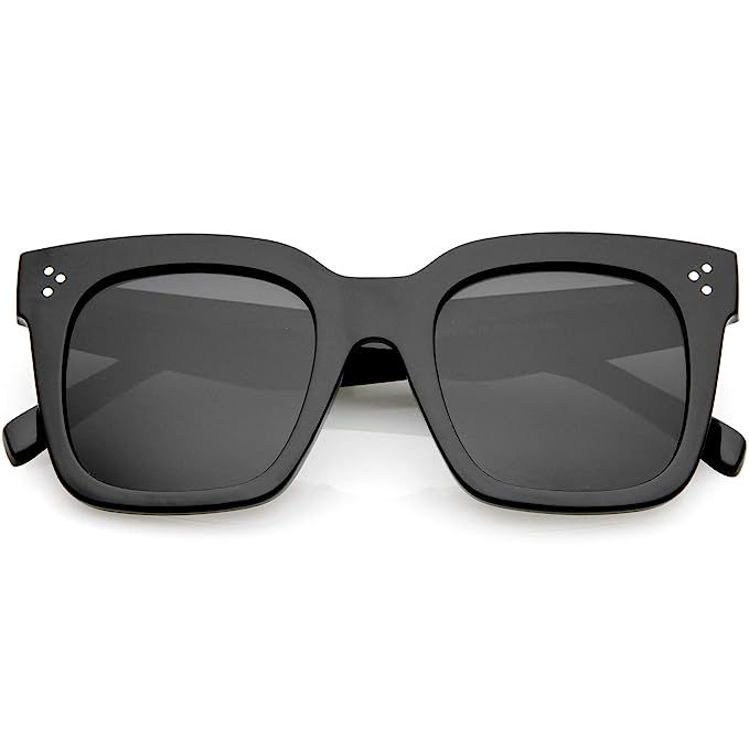 zeroUV - Retro Oversized Square Sunglasses for Women with Flat Lens 50mm | Amazon (US)