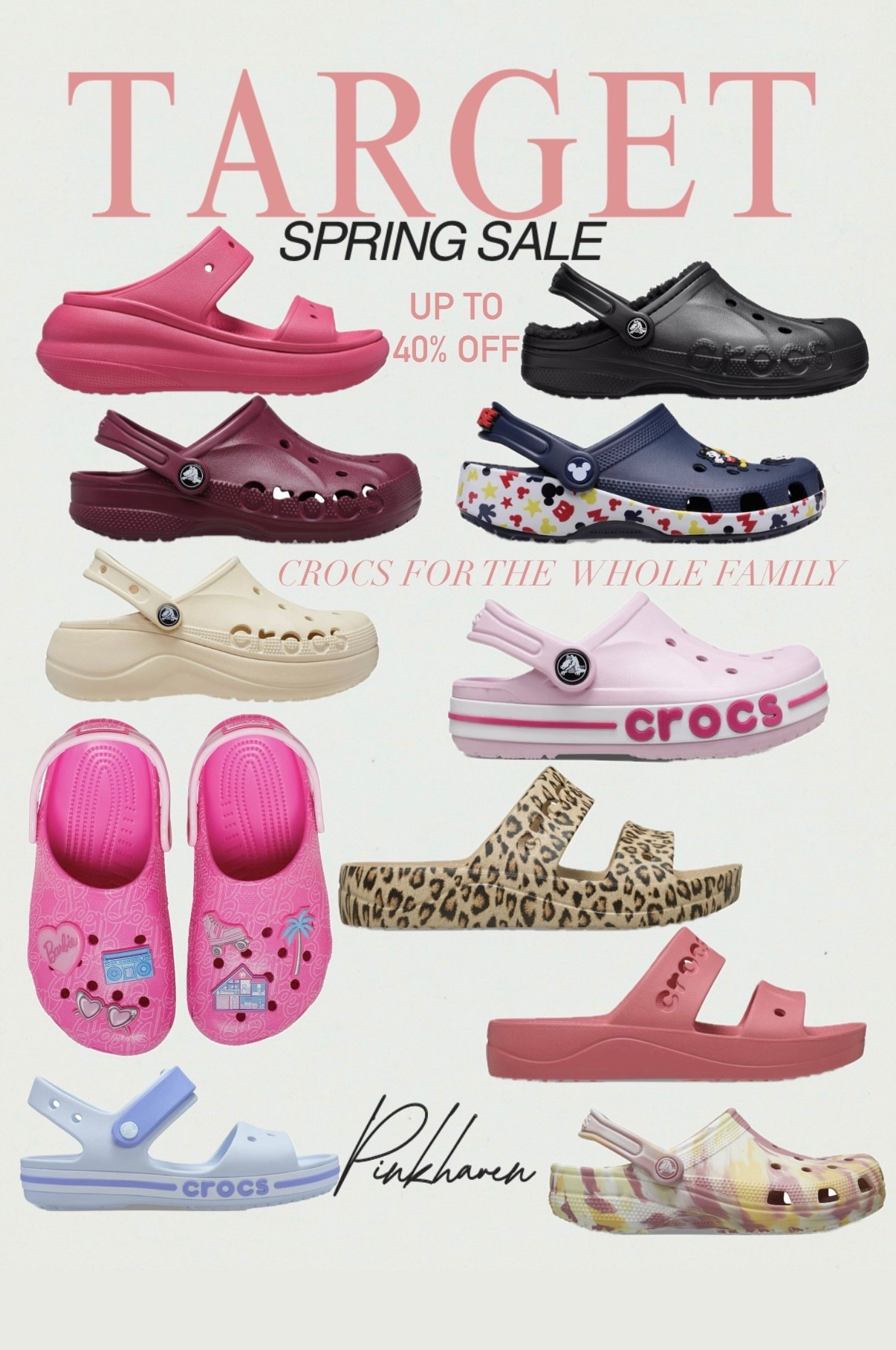 Croc sandals for the whole family + on sale up to 40% off 

#targetsale #targetfinds #sale #crocs #sandals #girls #kids #womens #shoes #salealert #toddlers #mens #springsale

#LTKU #LTKKids #LTKMens