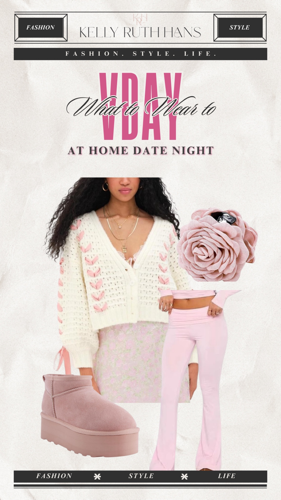 Valentines date at home outfit idea 