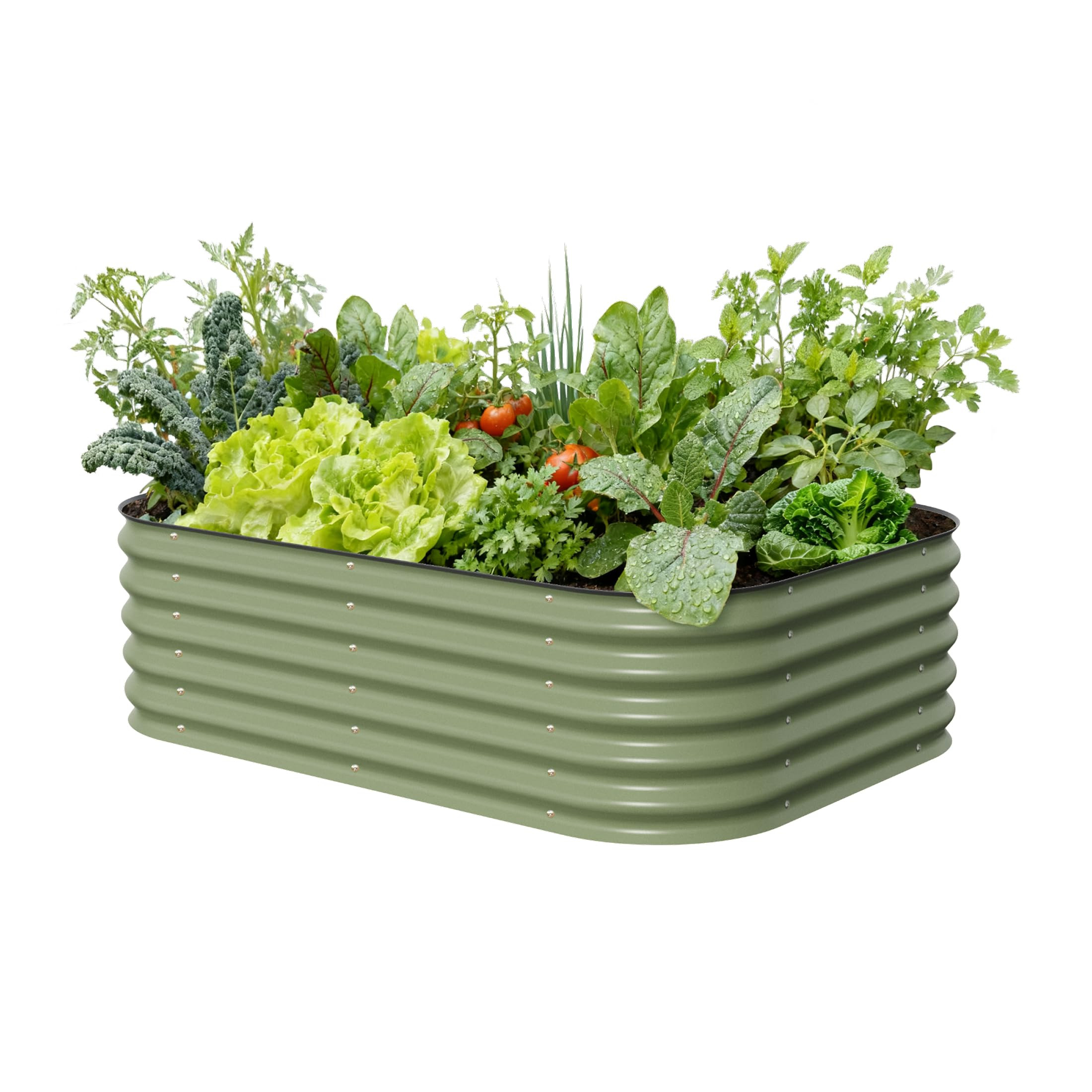 Vego garden Raised Garden Bed Kits, 17" Tall 6 in 1 Modular Metal Raised Planter Bed for Vegetabl... | Amazon (US)