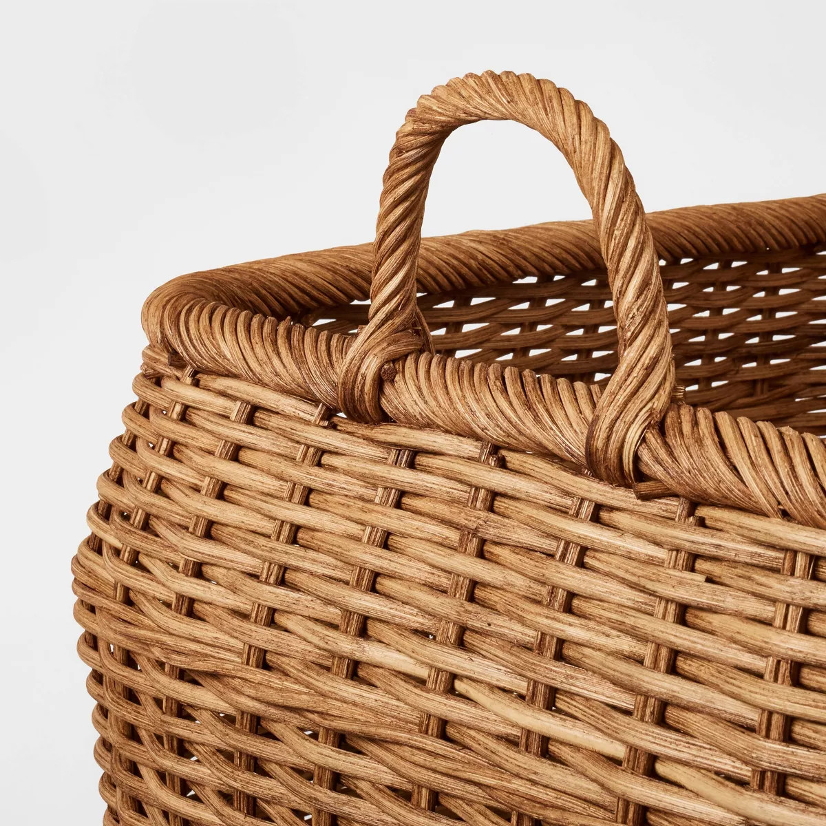 Large Square Rattan Harvest Basket - Threshold\u2122 designed with Studio McGee | Target