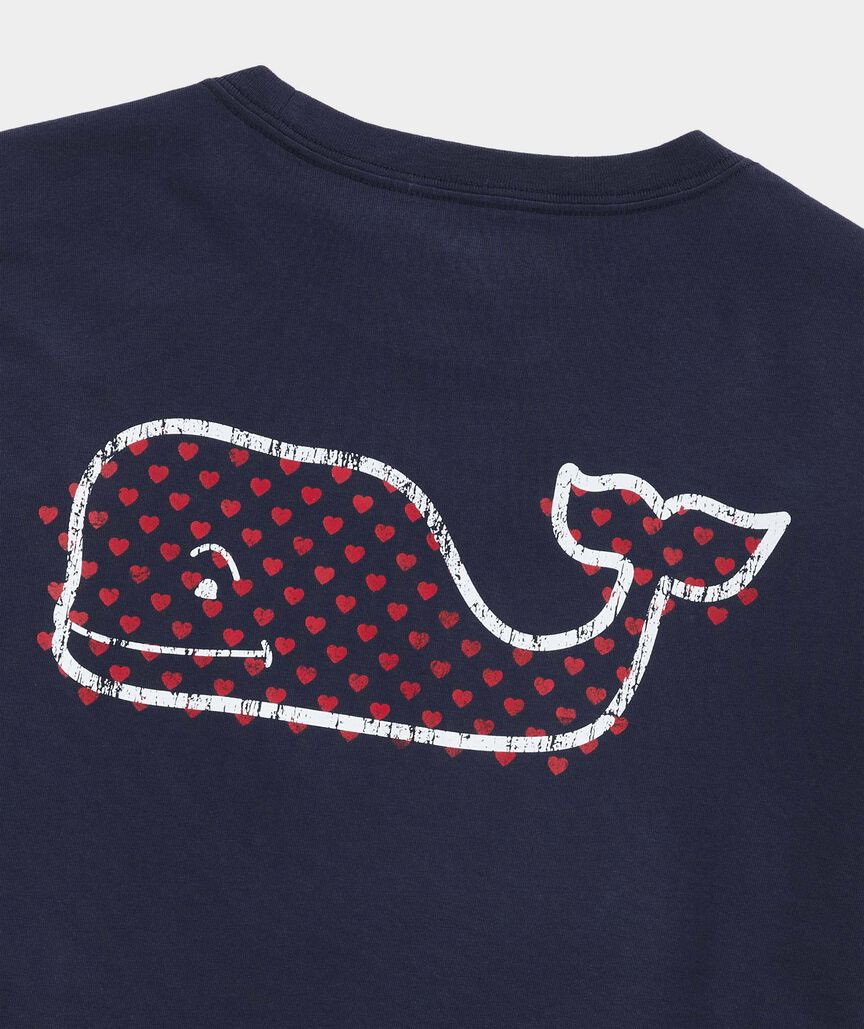 Vintage Whale Hearts Long-Sleeve Pocket Tee | vineyard vines